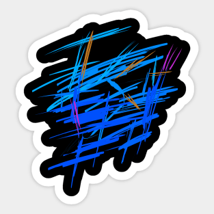 Abstract- blue Sticker